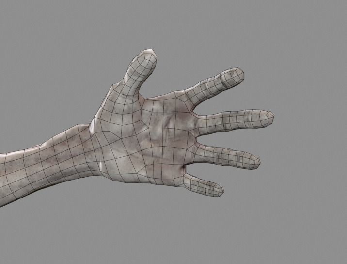 Monster with piercing Low-poly 3D model_9