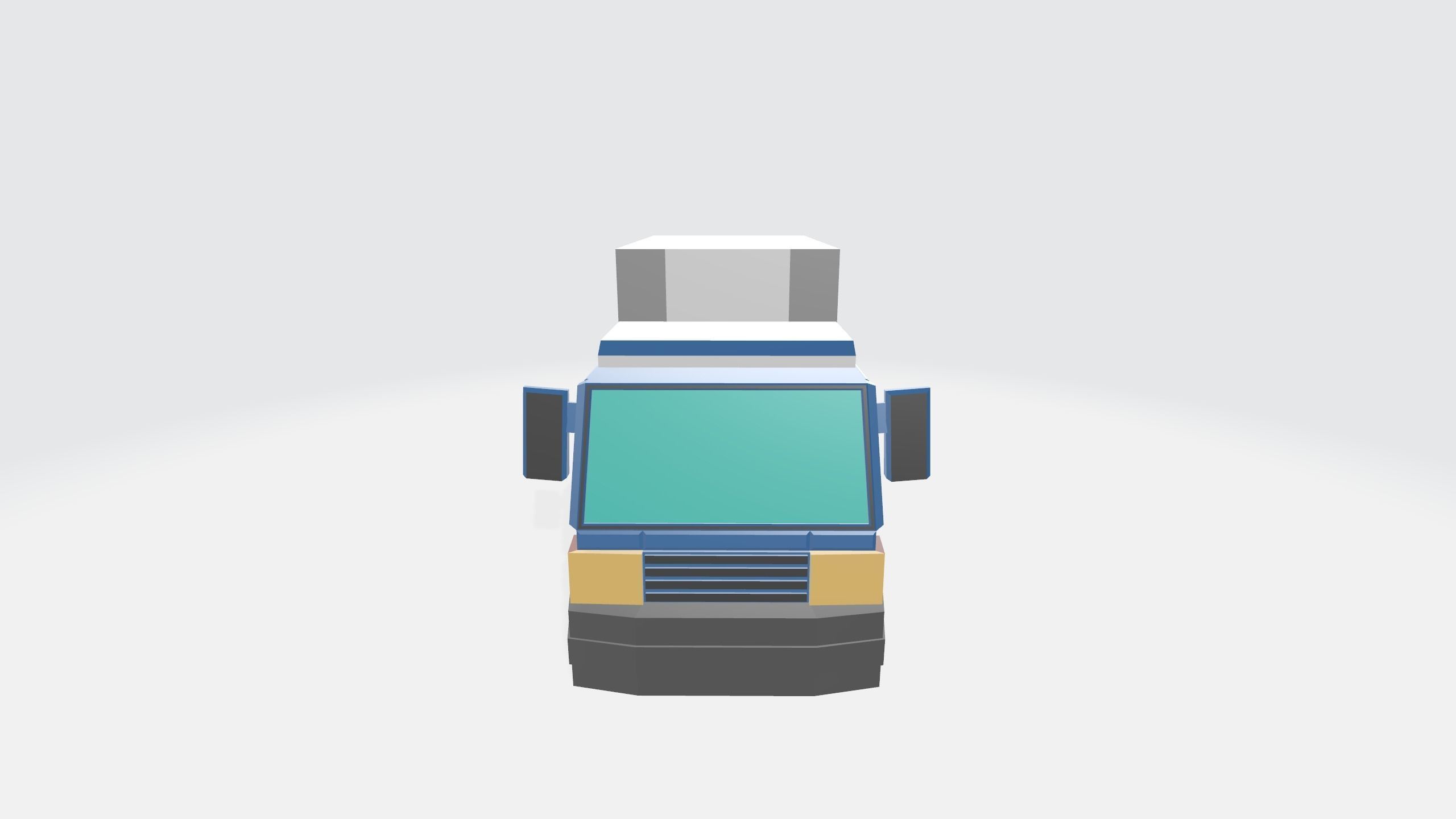 Truck or lorry for free  Low-poly 3D model_10