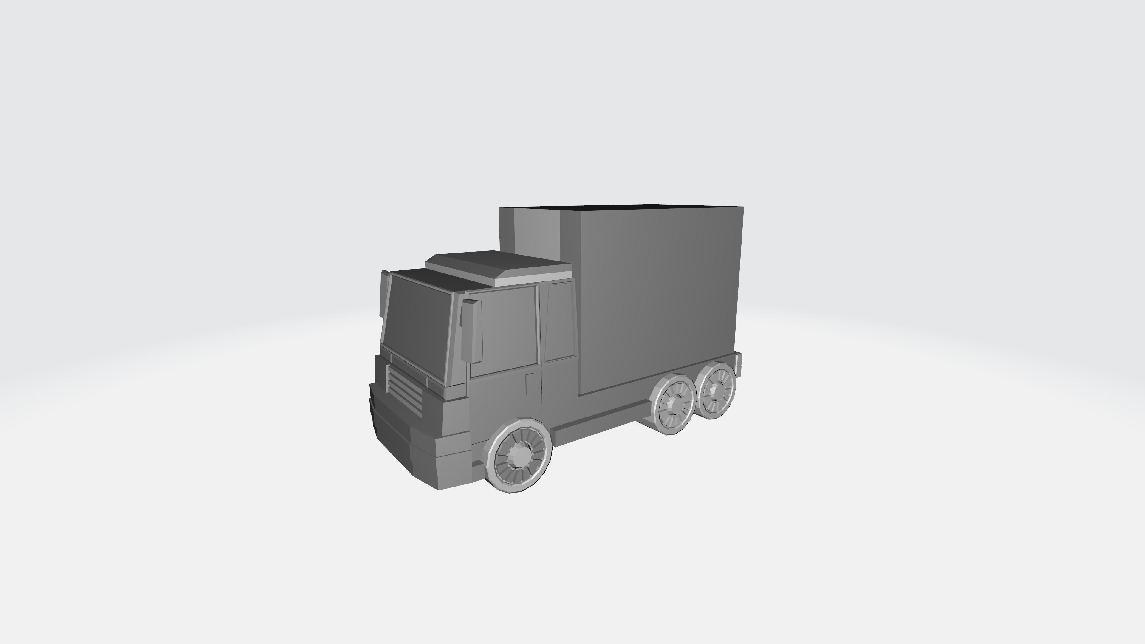 Truck or lorry for free  Low-poly 3D model_16