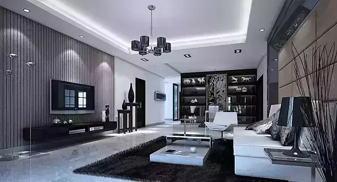 living room 3D print model