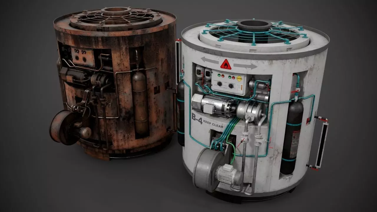 Machinery device 3D model_0
