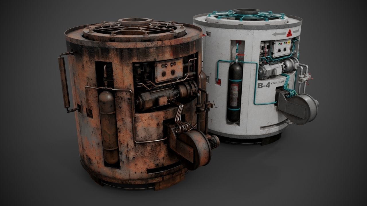 Machinery device 3D model_2