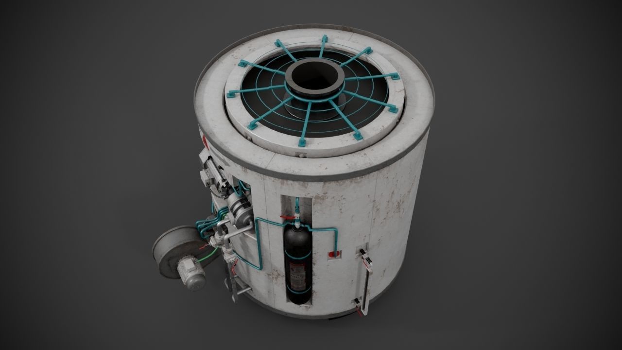 Machinery device 3D model_4