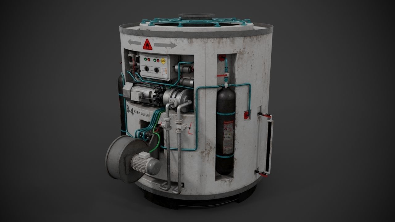 Machinery device 3D model_3
