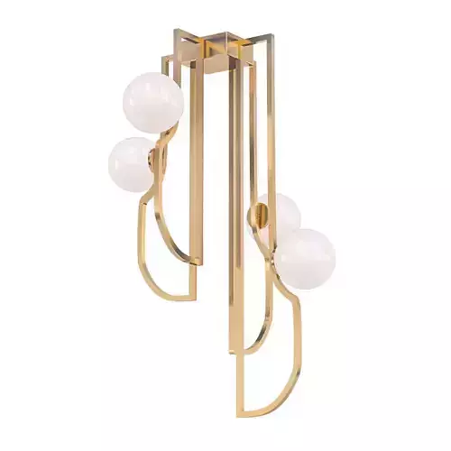 FAUST modern brass ceiling light with glass balls