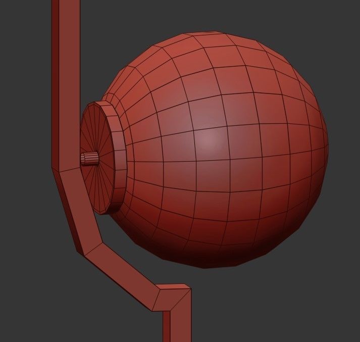 FAUST modern brass ceiling light with glass balls 3D model_3