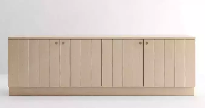 Console light oak wood