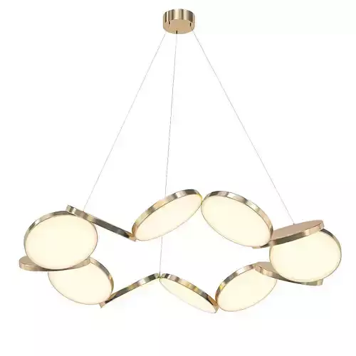 SAMARA gold pendant light with four circles hanging from it