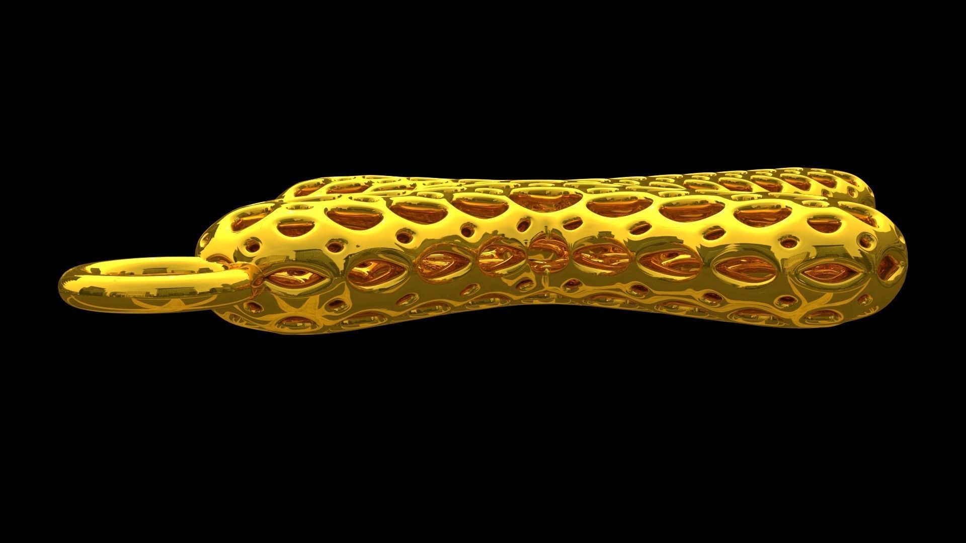 Celullar Cross Pendant 3D print model_7