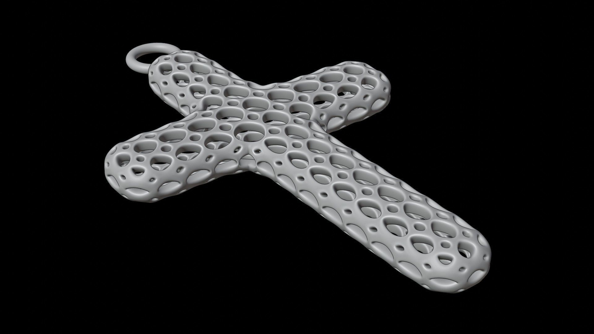 Celullar Cross Pendant 3D print model_2
