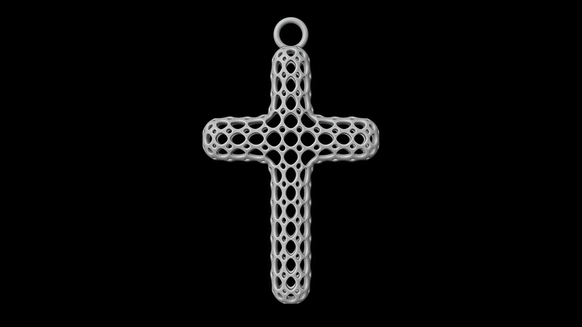 Celullar Cross Pendant 3D print model_0