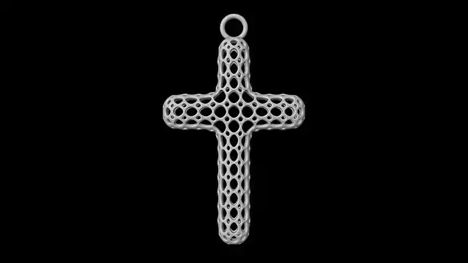 Celullar Cross Pendant 3D print model