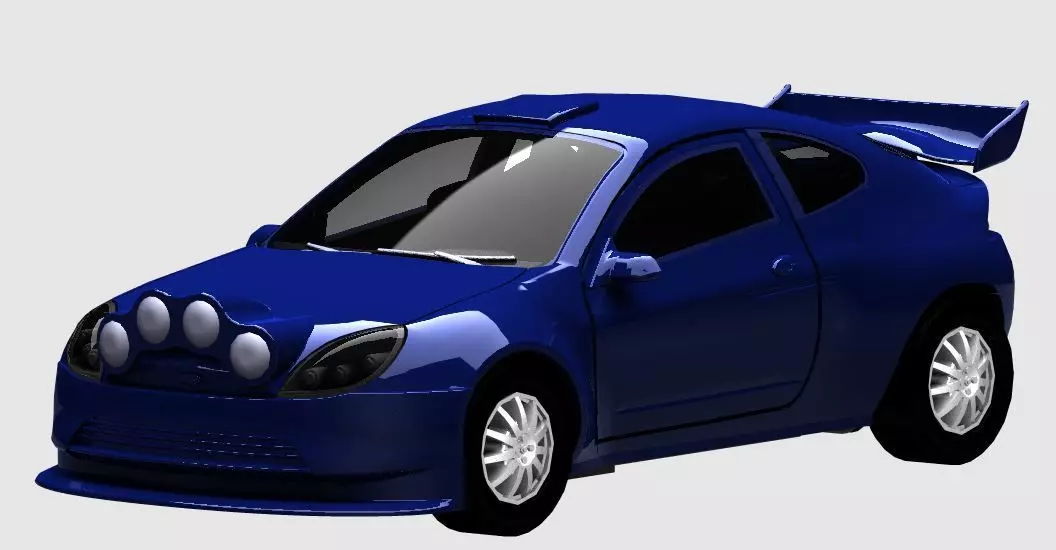 Rally Car 3D model_0