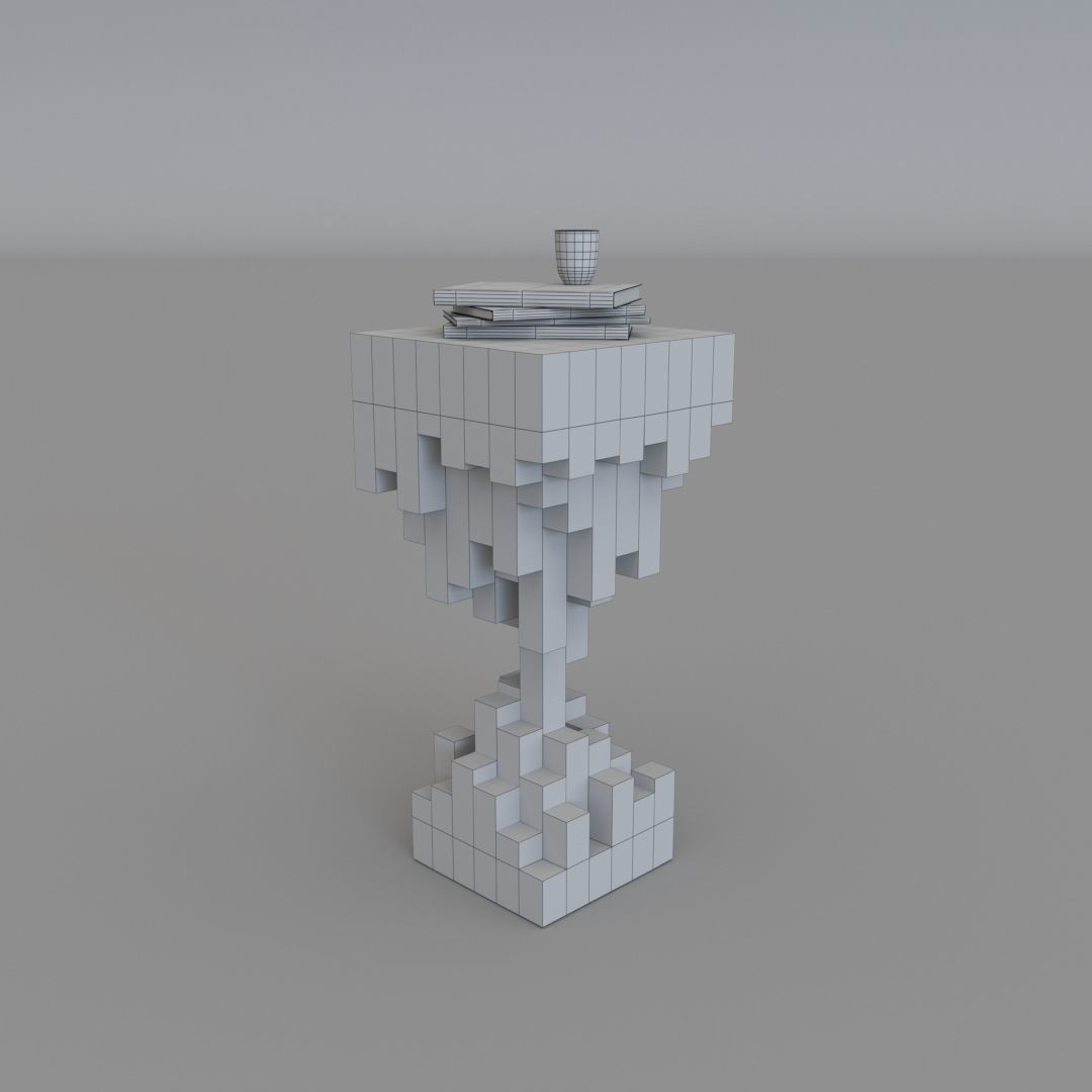 Decor Table Low-poly 3D model_6