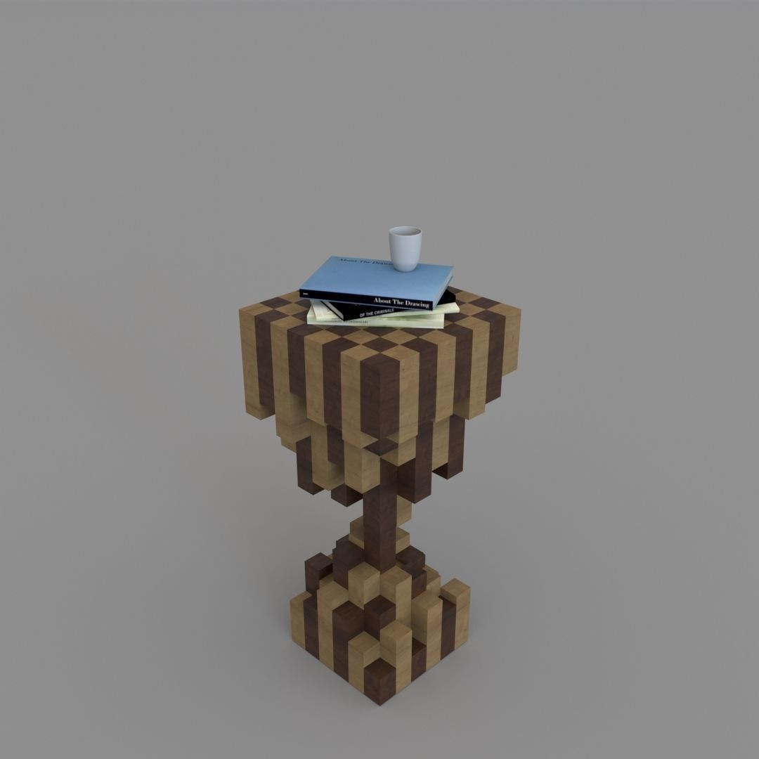 Decor Table Low-poly 3D model_1