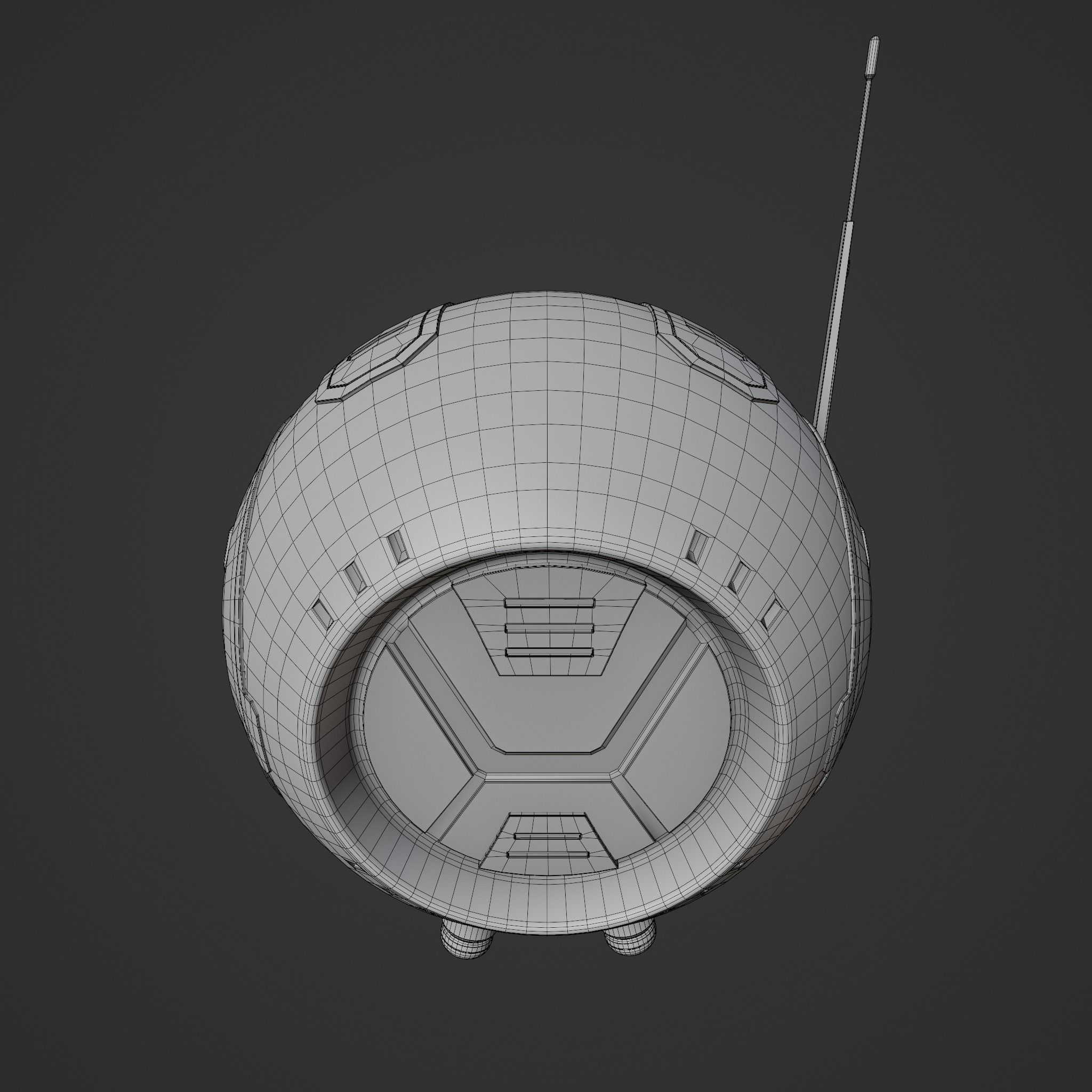 PR-02VV futuristic robot Low-poly 3D model_8