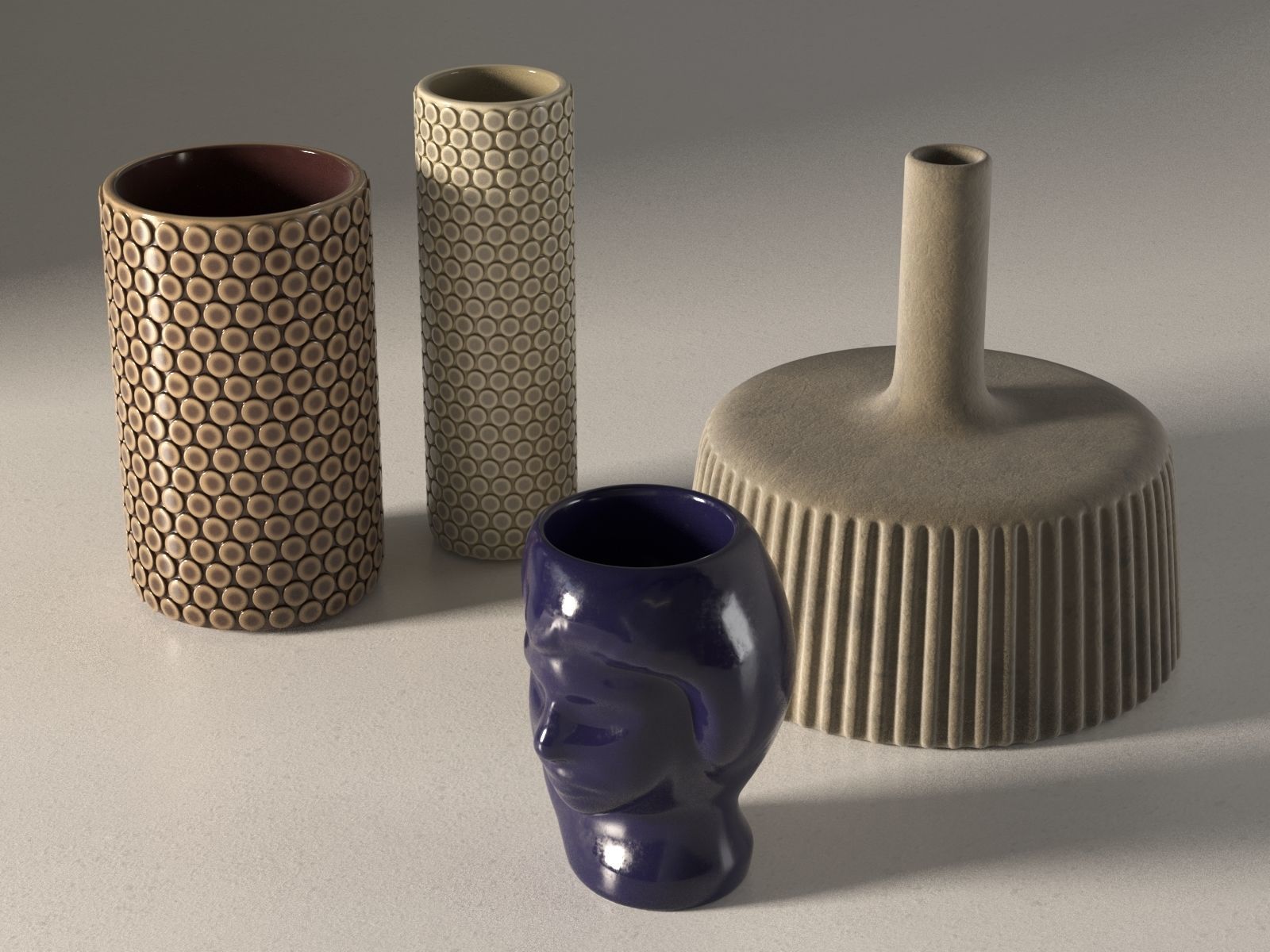 Vase Set 82 3D model_1