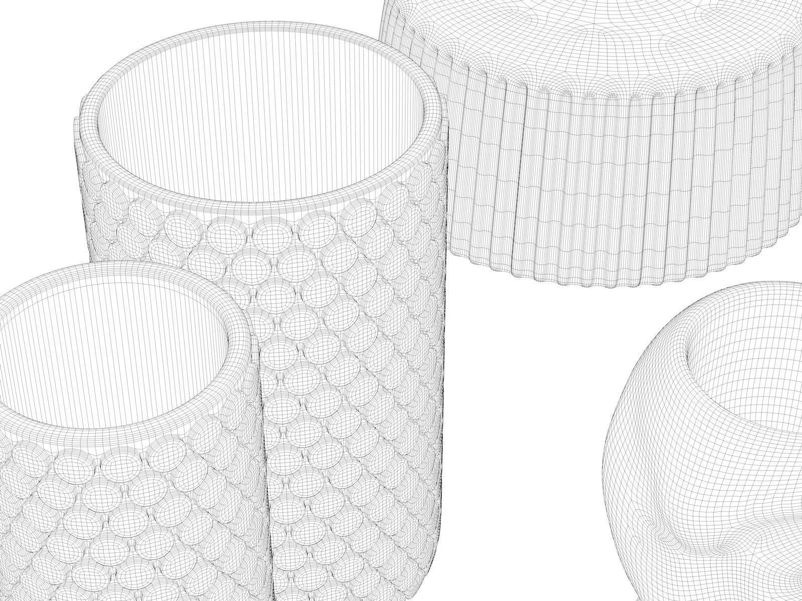 Vase Set 82 3D model_4