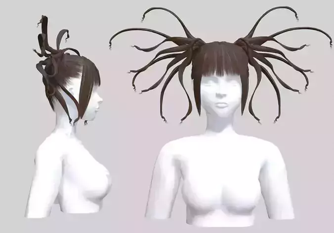 Windy Ponytails Hairstyle V28373 