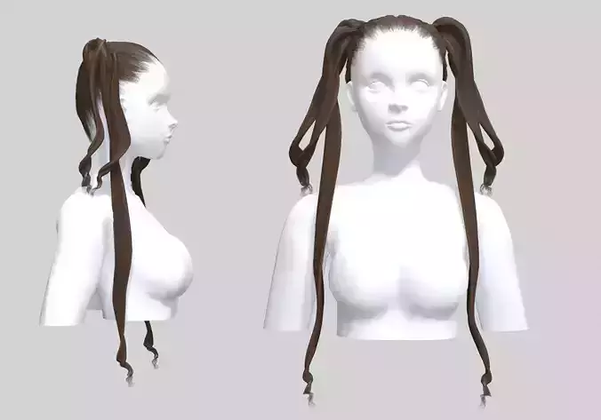 Stylized Ponytails Hairstyle V15201 