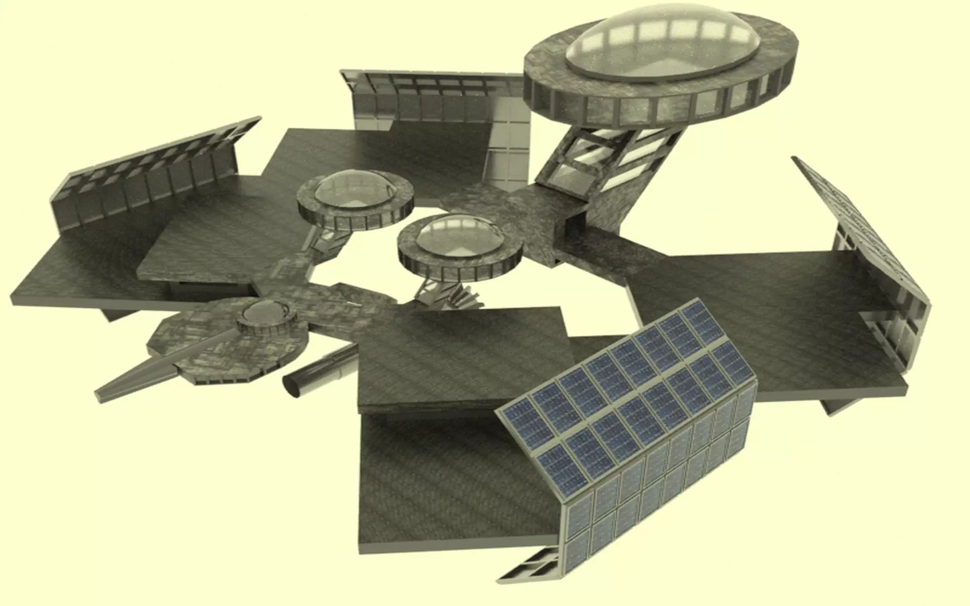 Antonov - An Spacestation Low-poly 3D model