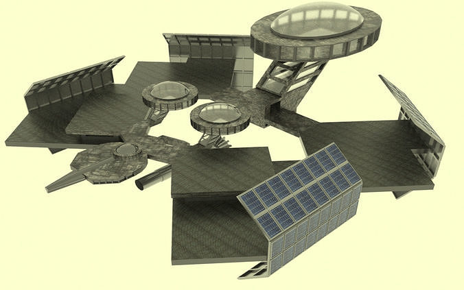 Antonov - An Spacestation  Low-poly 3D model