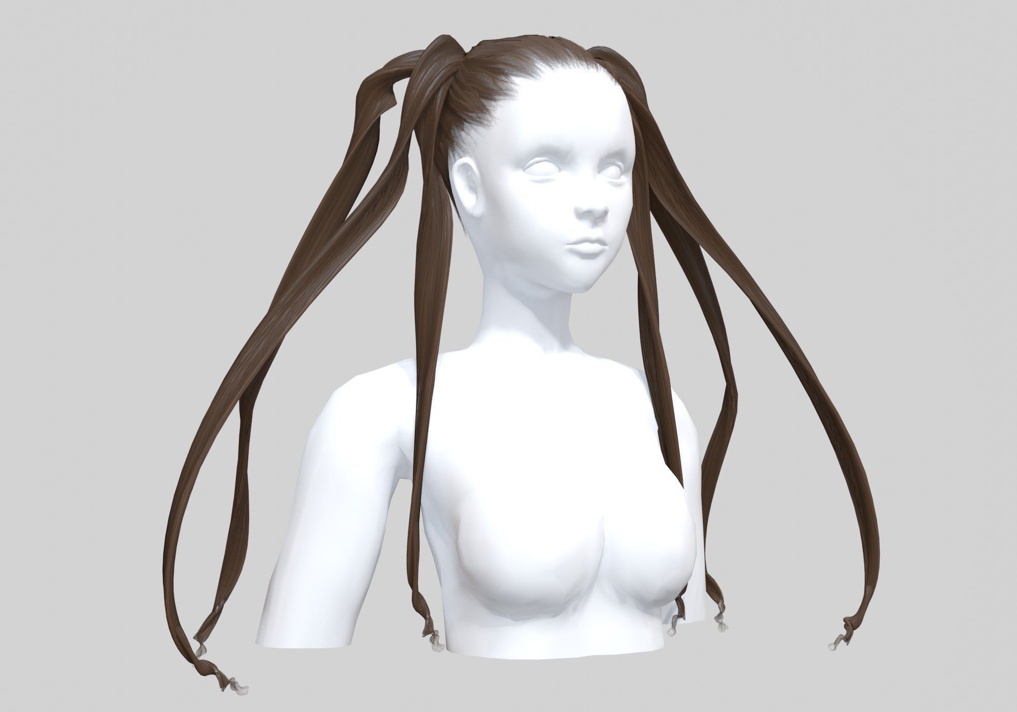 Stylized Female Hairstyle V15201 3D model_1