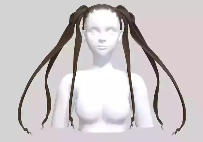 Stylized Female Hairstyle V15201 3D model Stylized Female Hairstyle V15201 3D model