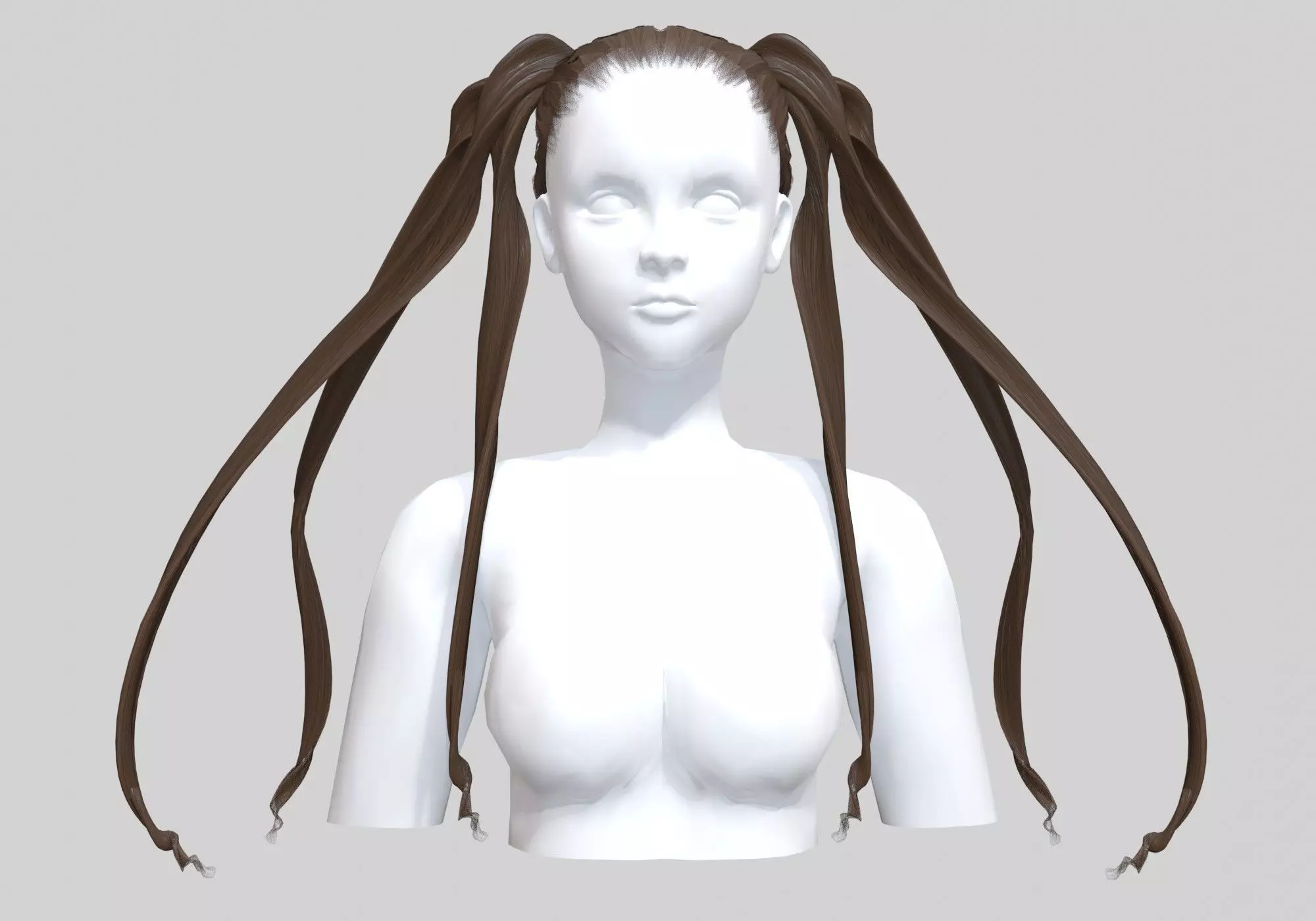 Stylized Female Hairstyle V15201 3D model_0