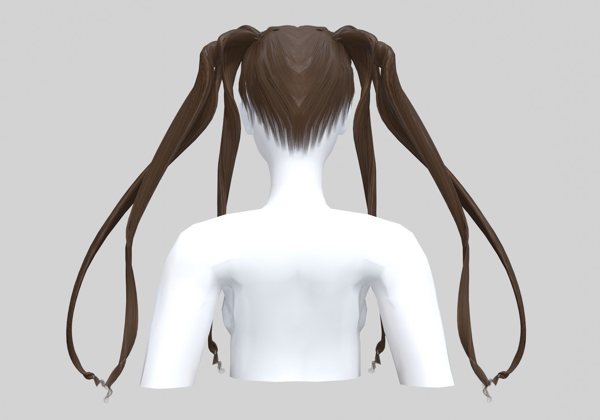 Stylized Female Hairstyle V15201 3D model_4