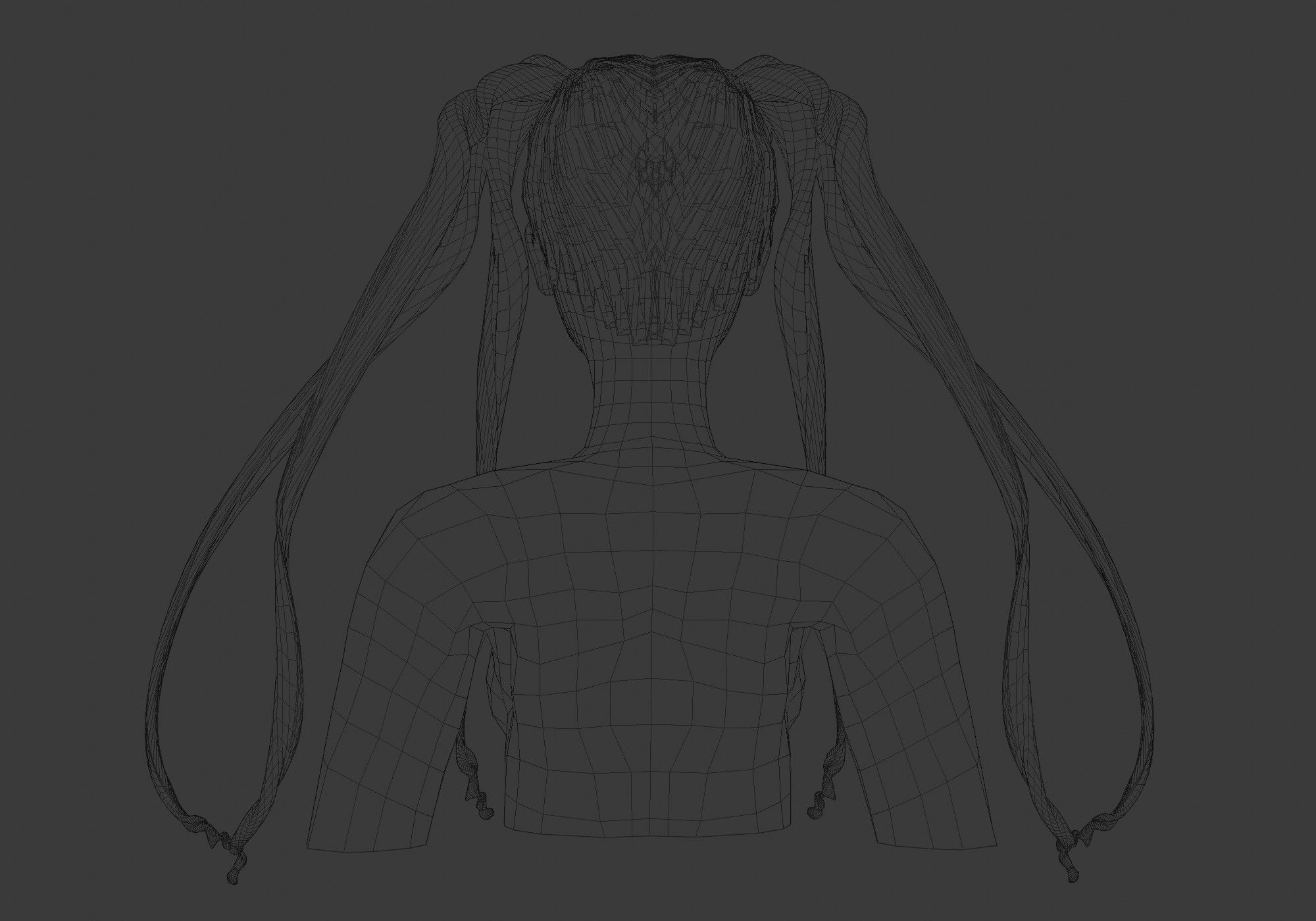 Stylized Female Hairstyle V15201 3D model_9