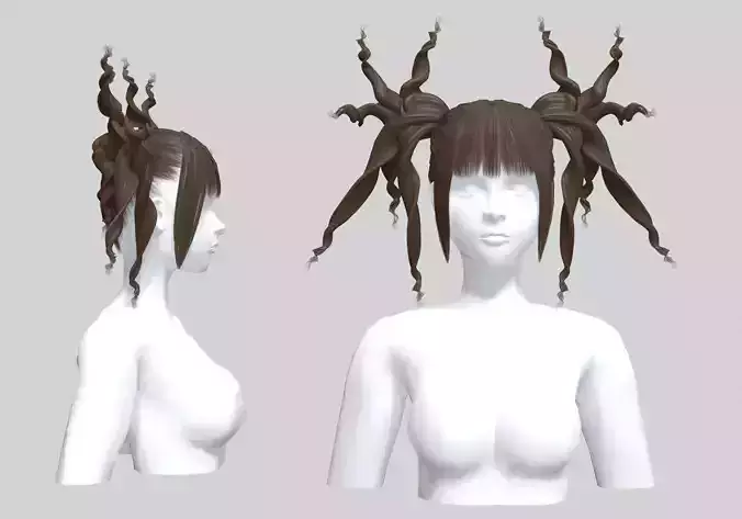 Ponytails Wild Hairstyle V23693 