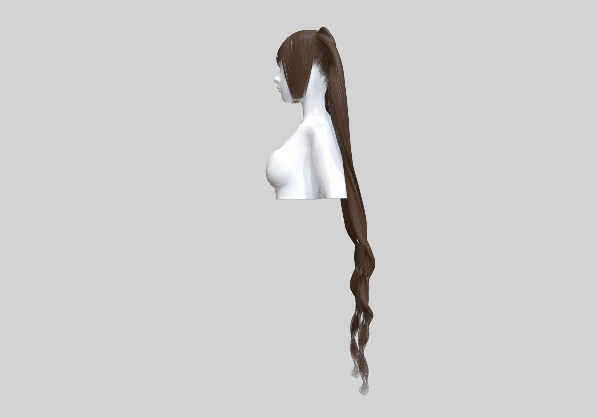 Ponytails Female Hairstyle V16517  3D model_2