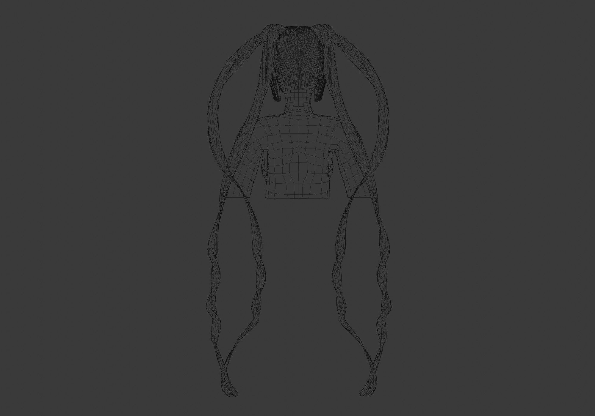 Ponytails Female Hairstyle V16517  3D model_9