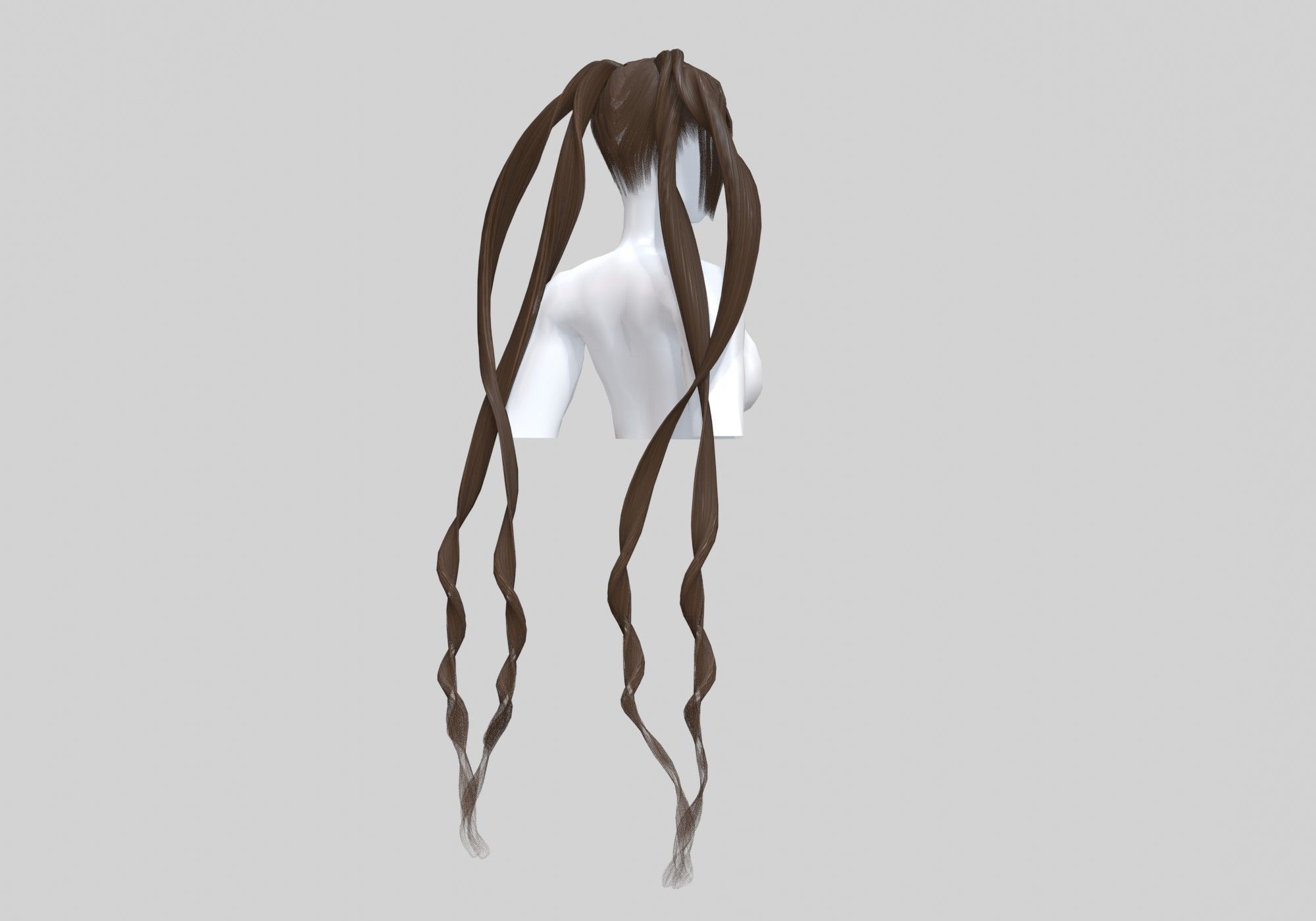 Ponytails Female Hairstyle V16517  3D model_3
