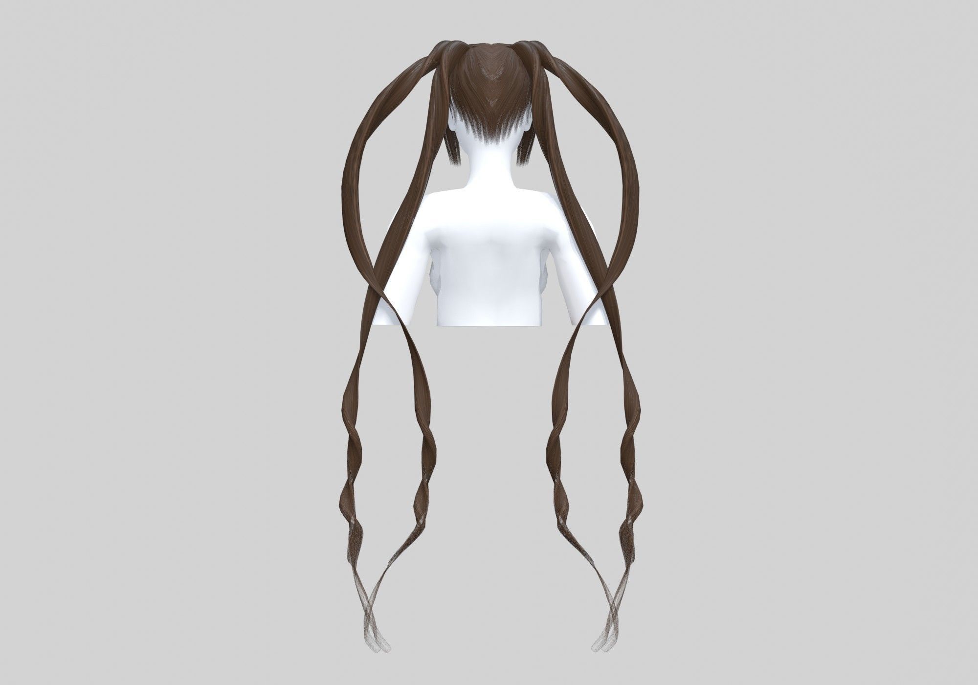 Ponytails Female Hairstyle V16517  3D model_4