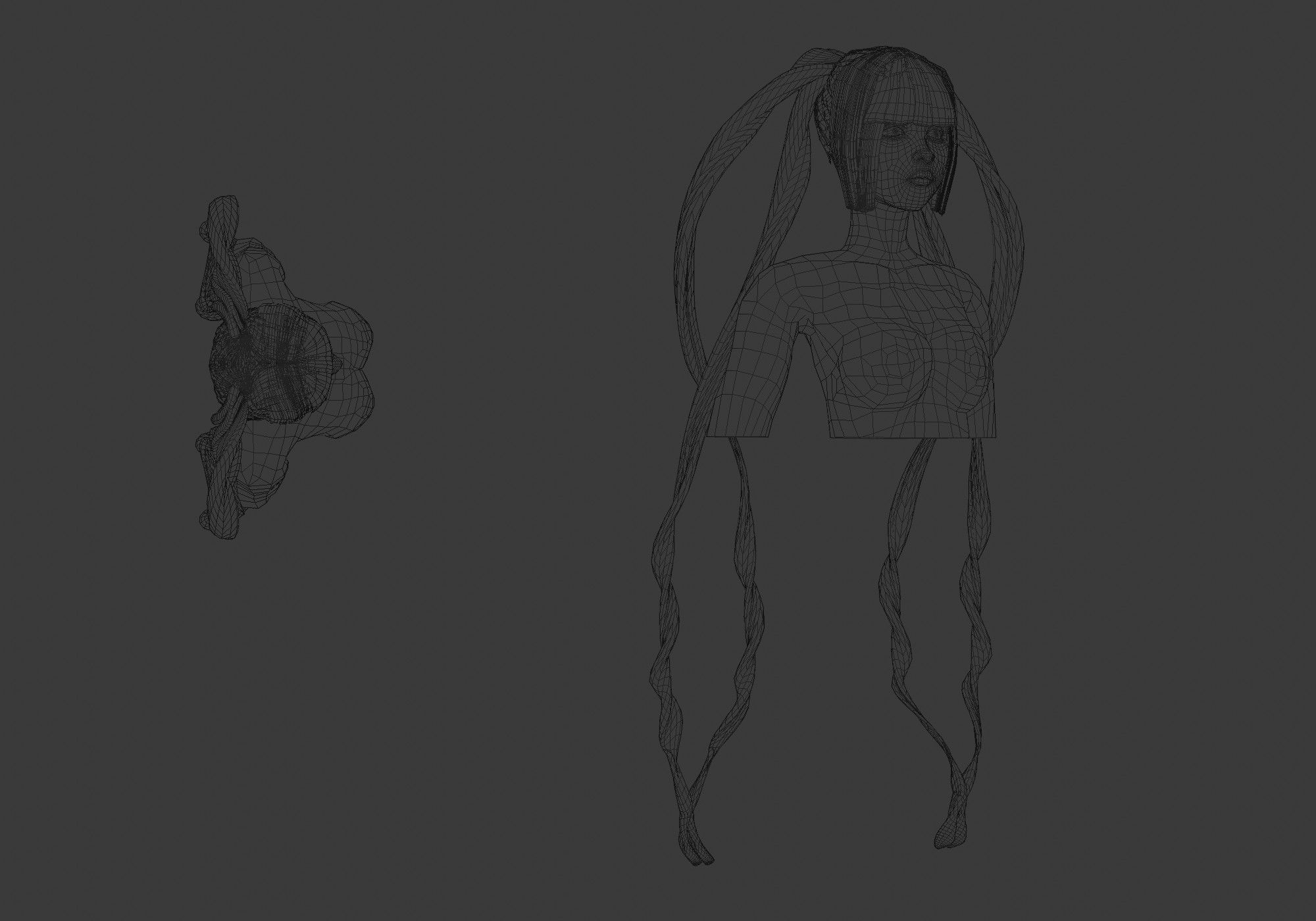 Ponytails Female Hairstyle V16517  3D model_6