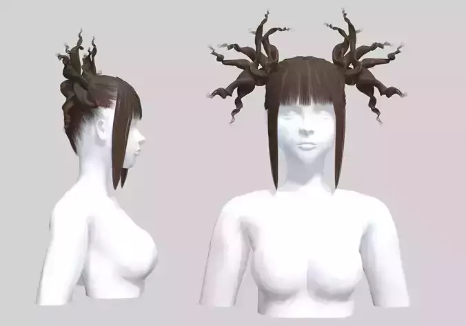 Ponytails Curly Hairstyle V26033 