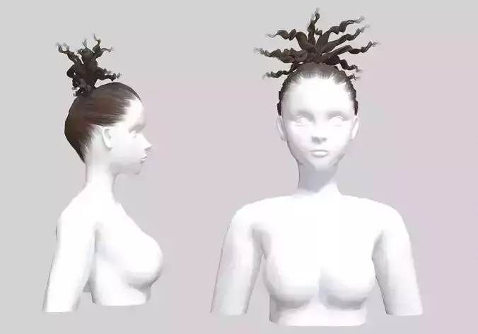 Ponytail Curly Hairstyle V25944 