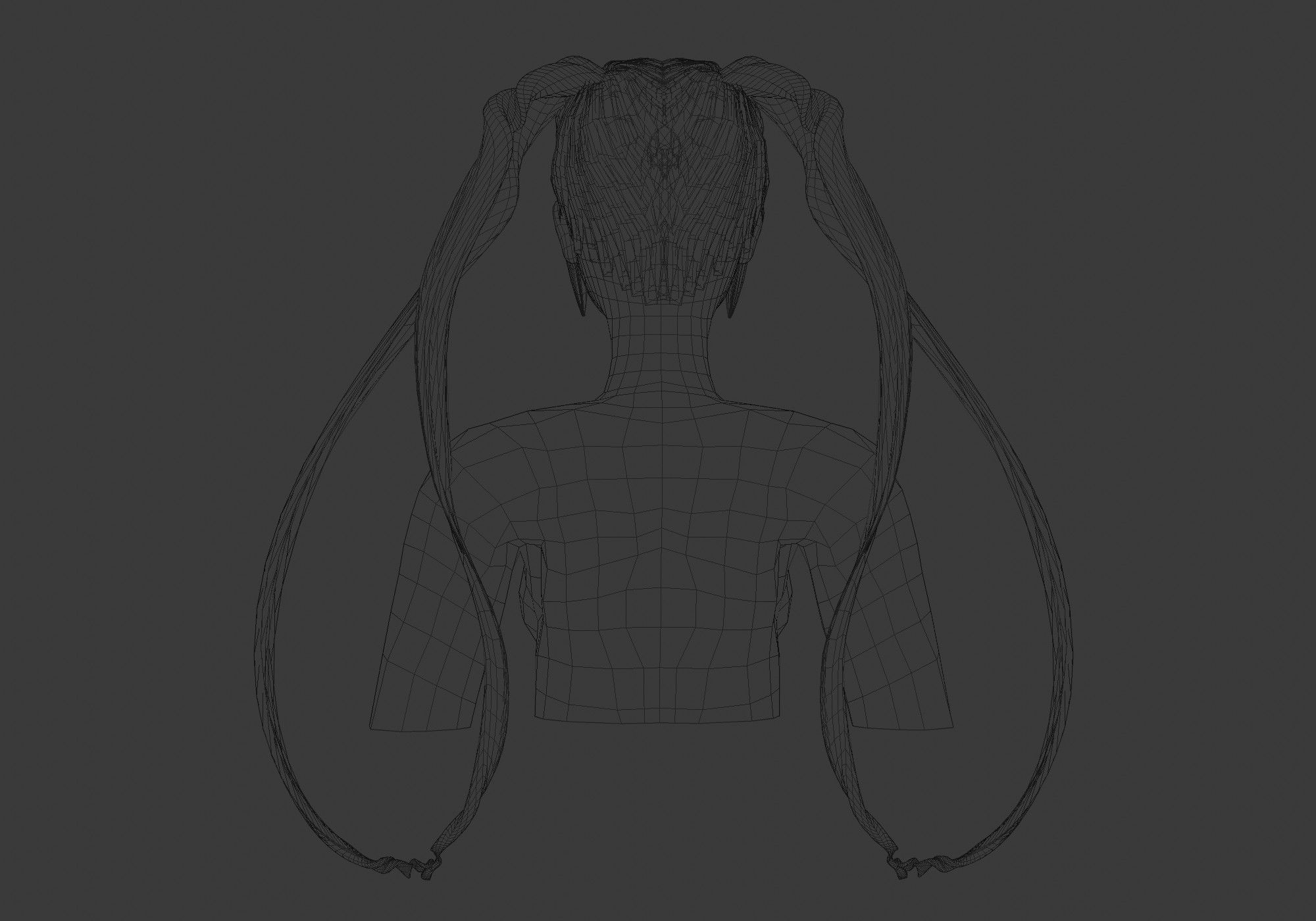 Pigtails Female Hairstyle V14333  3D model_9