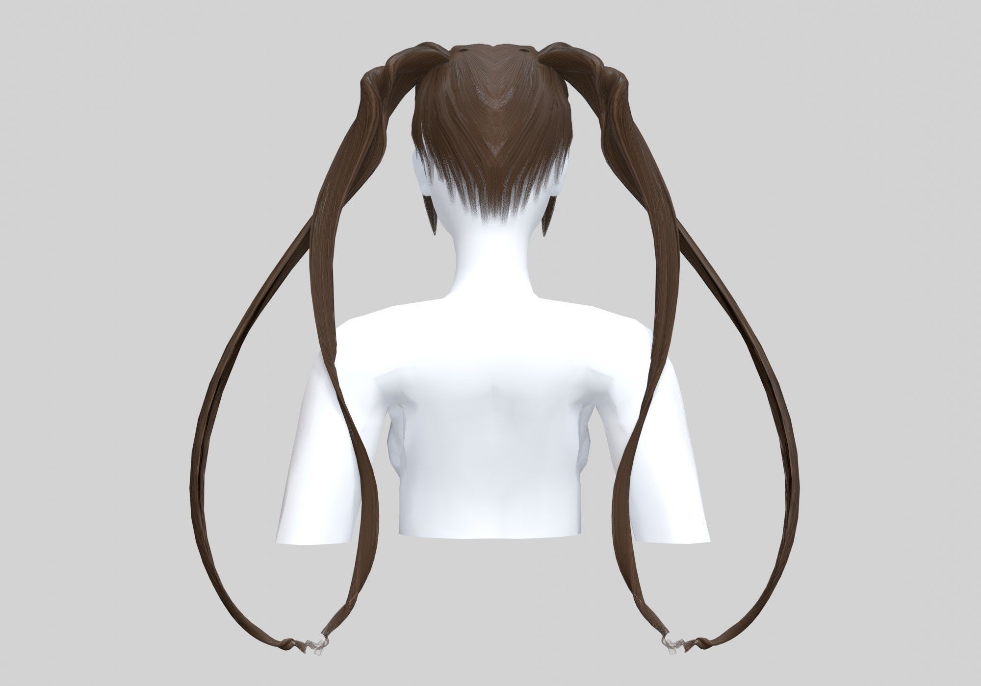 Pigtails Female Hairstyle V14333  3D model_4