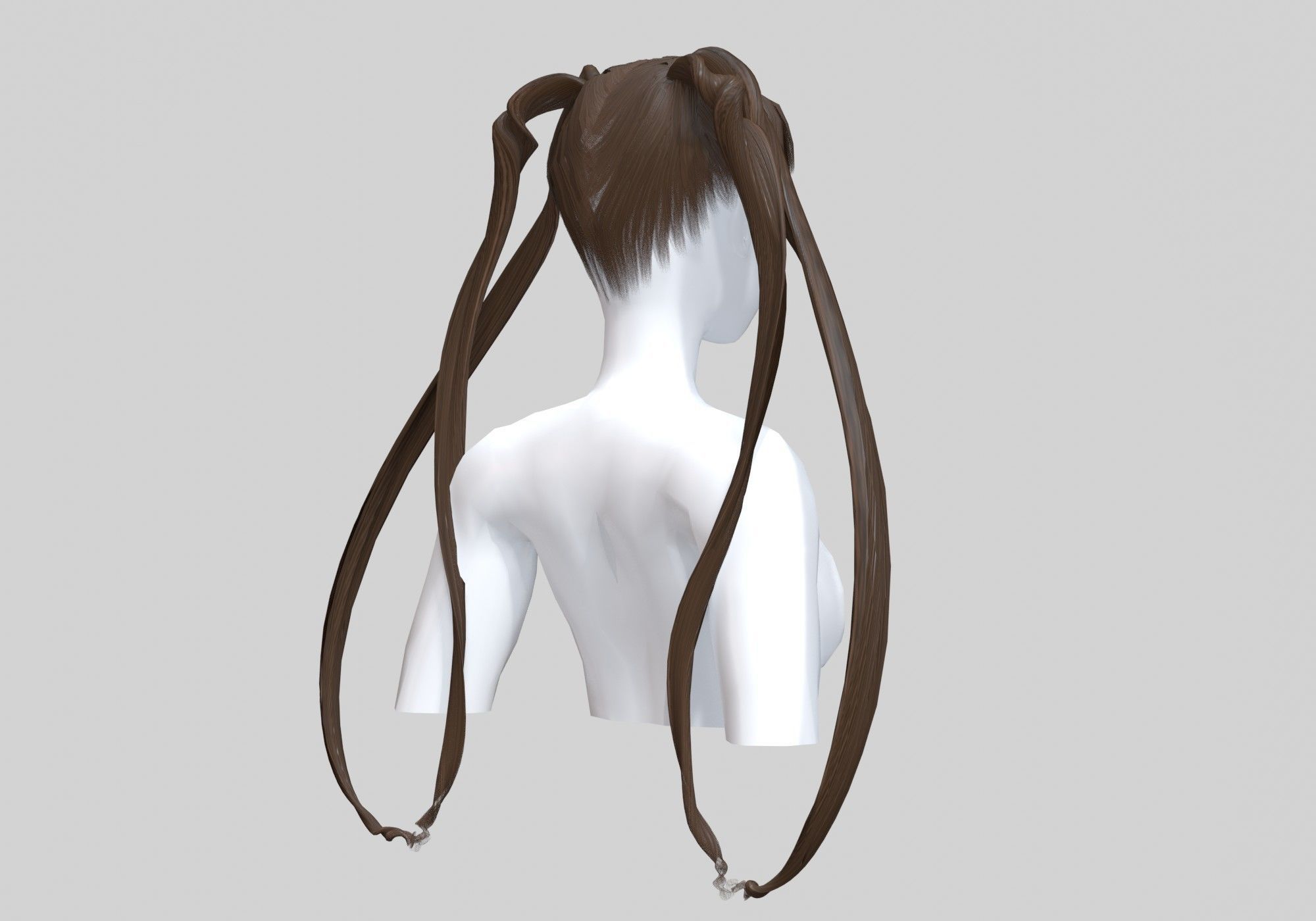 Pigtails Female Hairstyle V14333  3D model_3