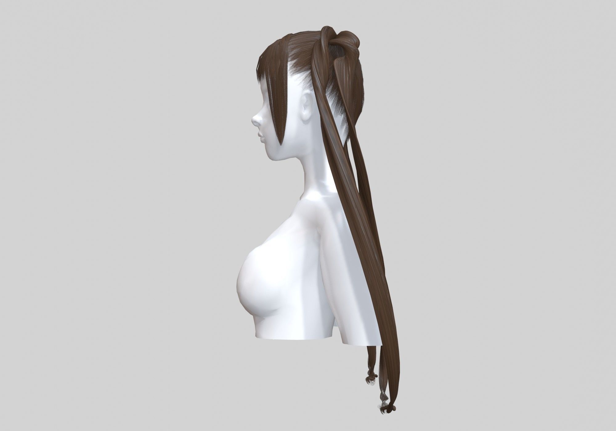 Pigtails Female Hairstyle V14333  3D model_2