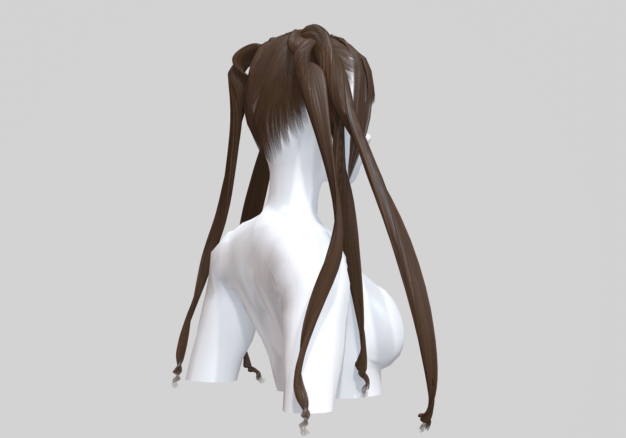 Female Stylized Hairstyle V16673 3D model_3