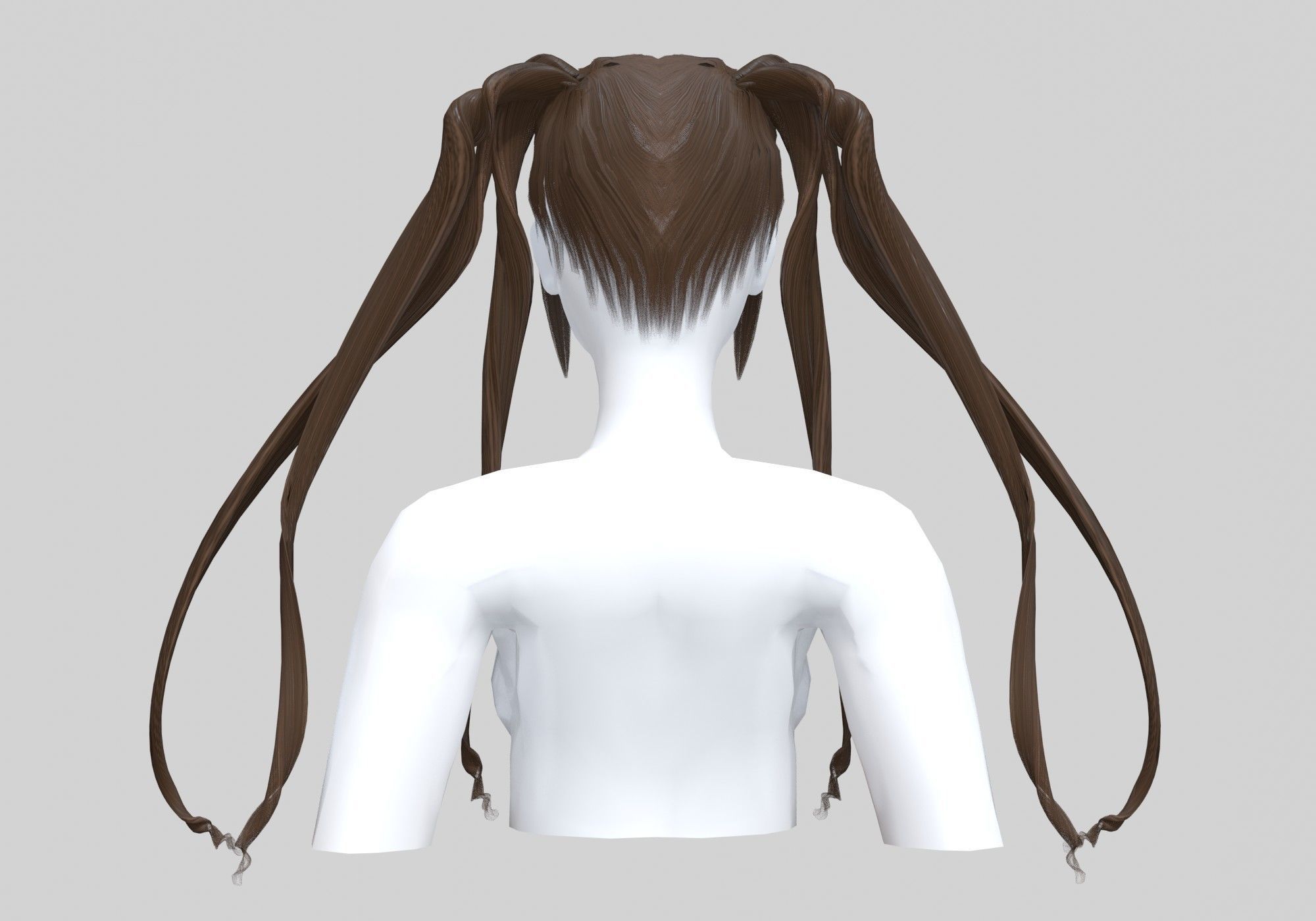 Female Stylized Hairstyle V16673 3D model_4