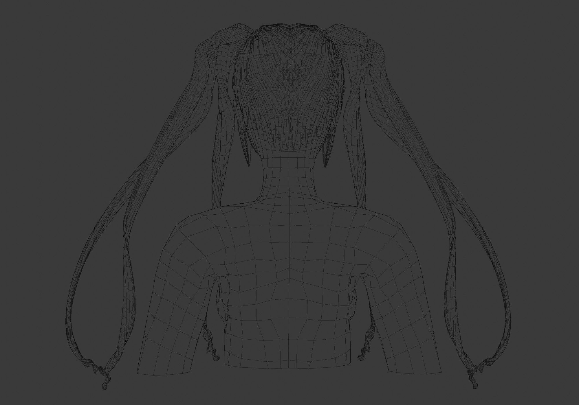 Female Stylized Hairstyle V16673 3D model_9