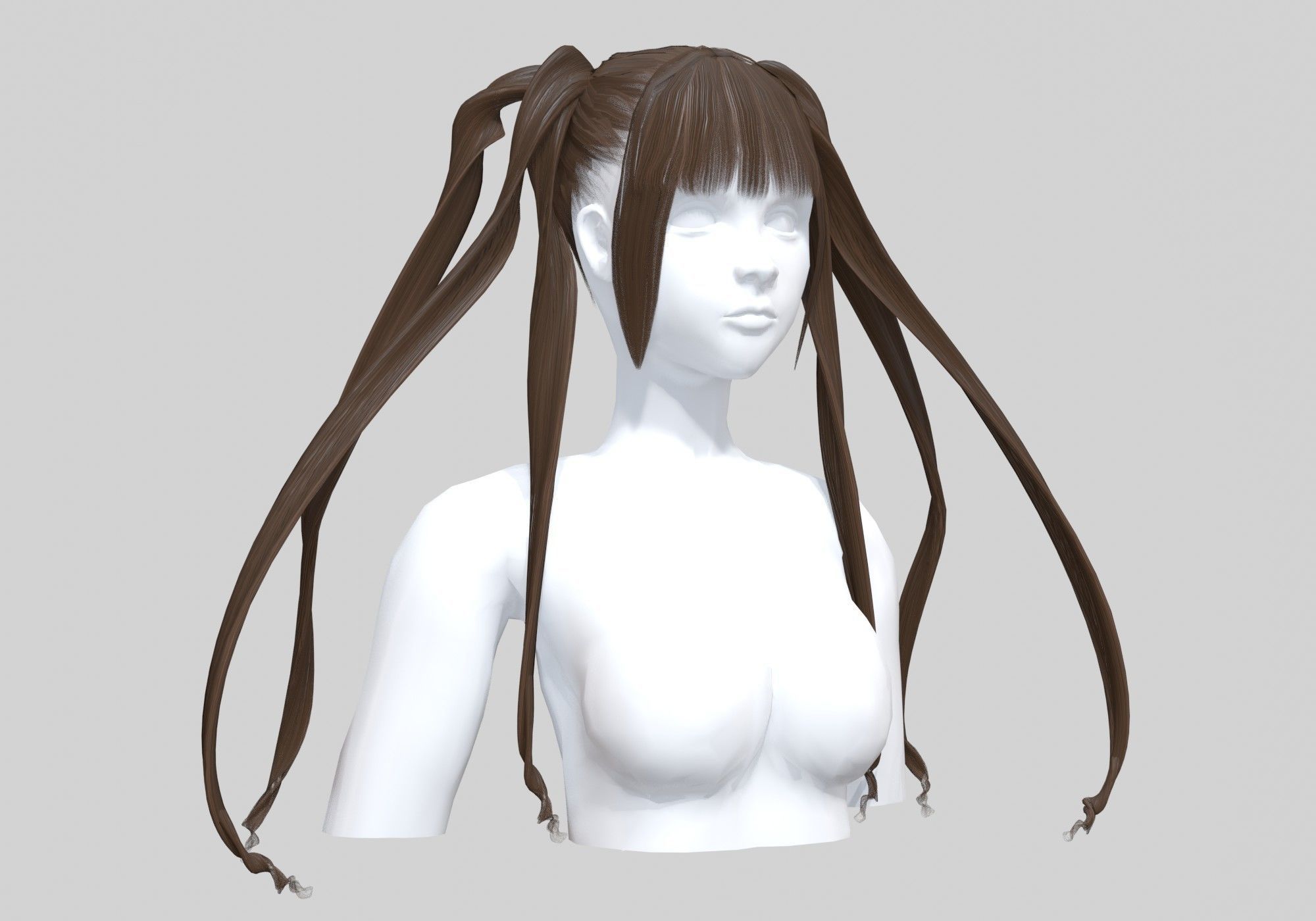Female Stylized Hairstyle V16673 3D model_1