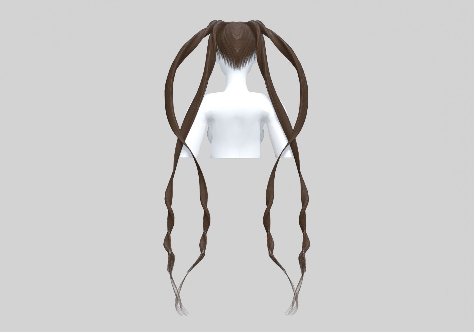 Female Ponytails Hairstyle V12861 3D model_4