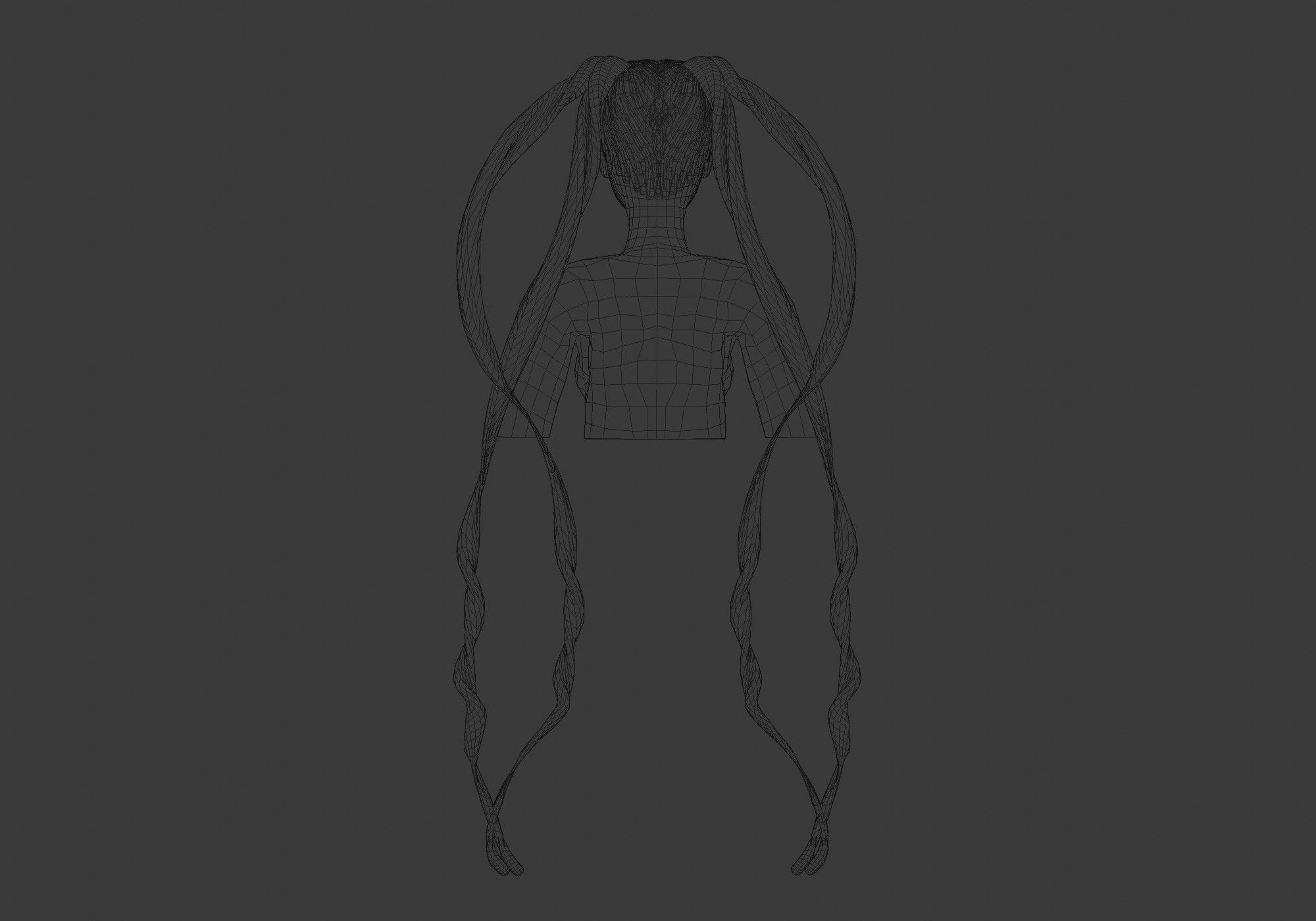 Female Ponytails Hairstyle V12861 3D model_9