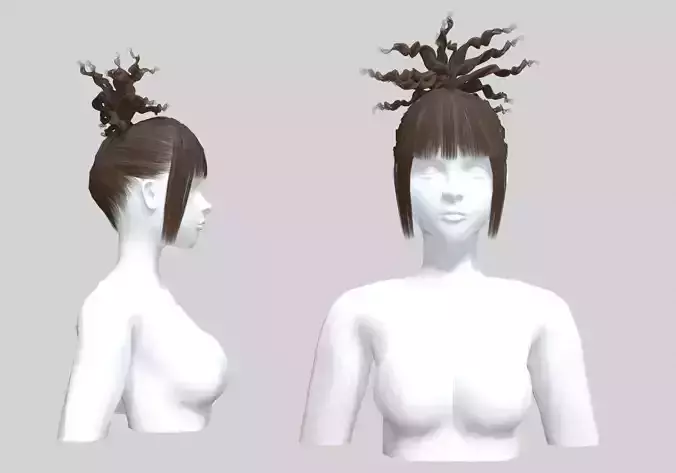 Curly Ponytail Hairstyle V27416 